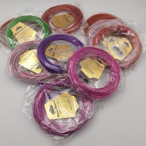 NEW Lot of 11 Glittery Wire Bangle Bracelets Various Colors